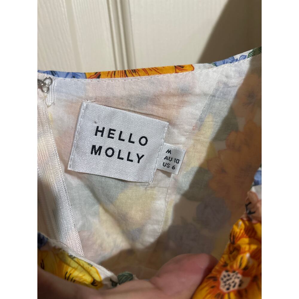 Hello Molly Floral Mini Dress in Yellow, Orange & Blue - Picture 5 of 5